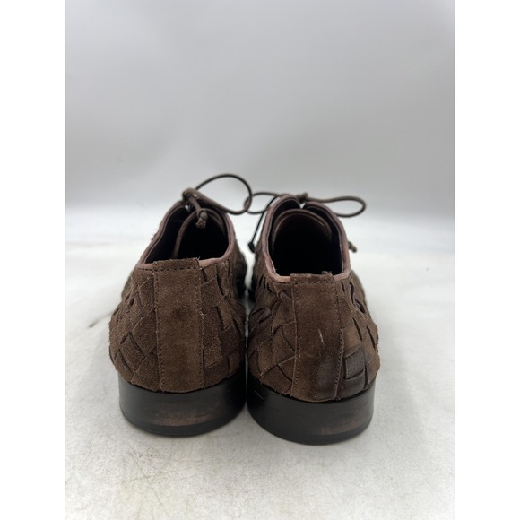 Stefano Branchini Shoes Mens Size 8 Woven Suede Leather Lace Up Dress Italy main image 6